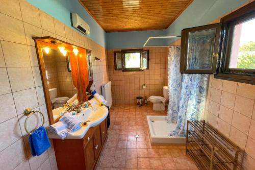 Koupelna v ubytování Villa Vicky Corfu