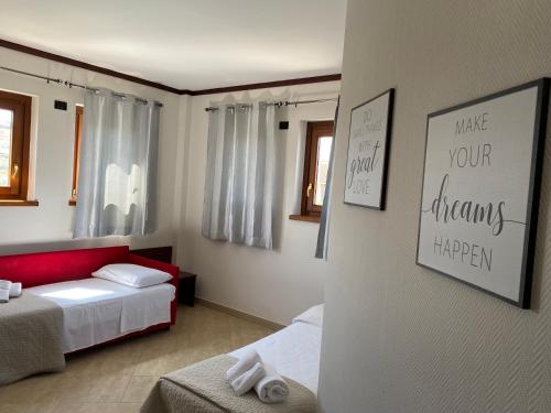 Park Hotel Imperatore Adrianoにあるベッド