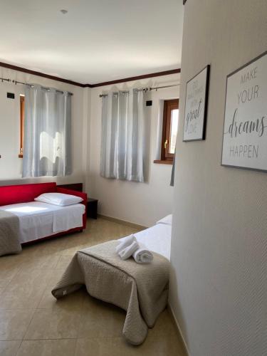 Park Hotel Imperatore Adrianoにあるベッド