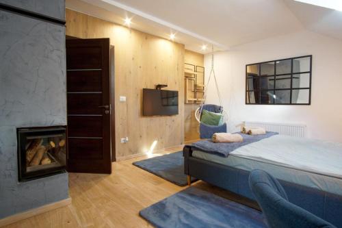 Säng eller sängar i ett rum på Cabana Noua