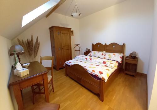 Una cama o camas en una habitación de Meix Gagnard