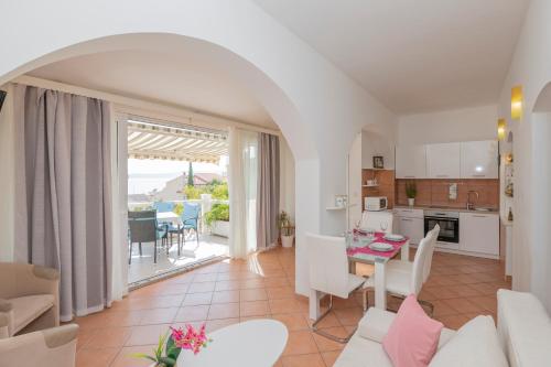 Sea View Apartment Lucija with Balcony & Garage Parking