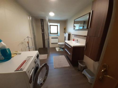 Phòng tắm tại Ferienhaus beim Lener