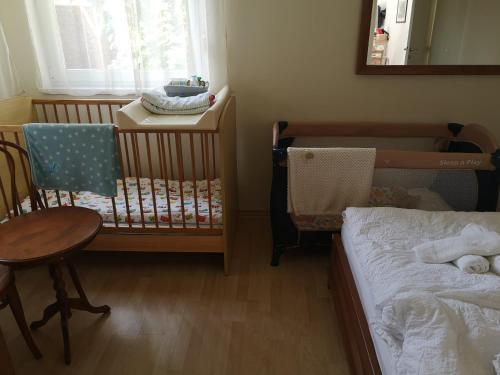 Ένα ή περισσότερα κρεβάτια σε δωμάτιο στο Atlantika Apartman