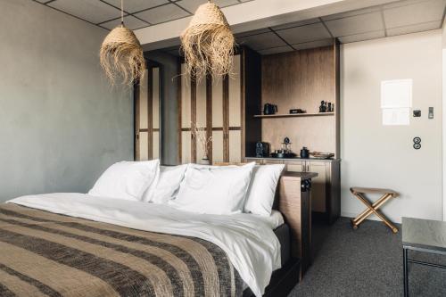 Кровать или кровати в номере Ocean Hotel