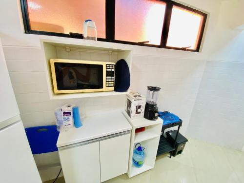 Dapur atau dapur kecil di Descanso com pé na areia!