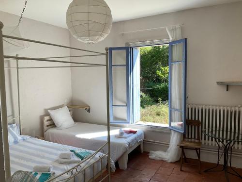 Кровать или кровати в номере Domaine de Coubillou