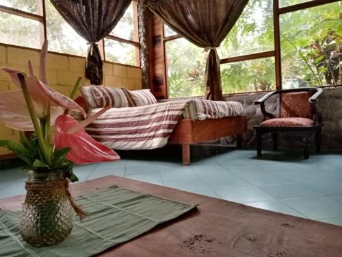 Ruang duduk di Oro y Luna Lodge