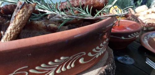 a flower pot with a plant in it on a table at Vila Eva in Međuvršje