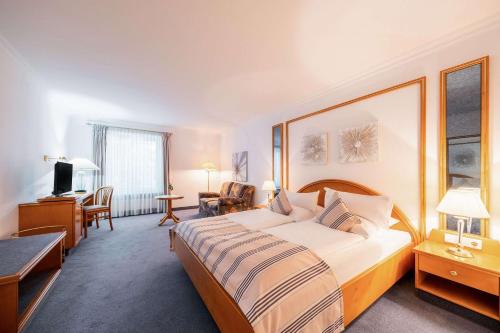 Cama o camas de una habitación en Hotel Georgenhof Markt Schwaben