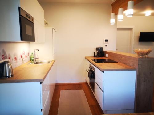 Dapur atau dapur kecil di Ferienwohnungen BERGfeeling