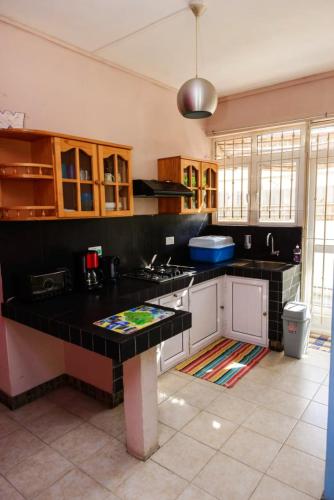 Η κουζίνα ή μικρή κουζίνα στο Spacious Apartment in Pamplemousses with Private Pool