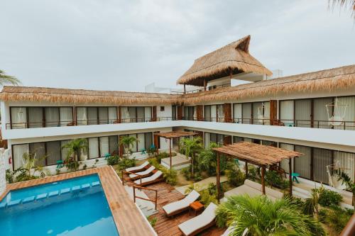 Bazén v ubytování Hotel Boutique Naj Casa Holbox nebo v jeho okolí
