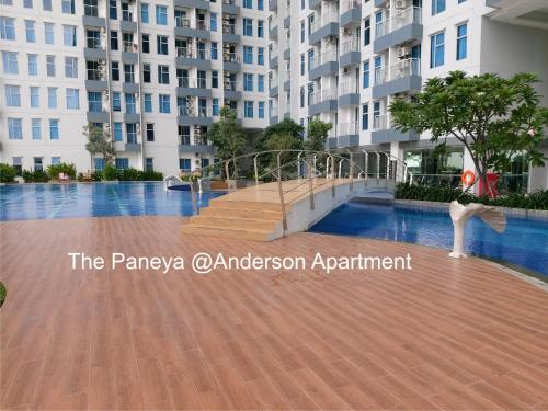 a view of the swimming pool at the panorama condominium apartment at The Paneya@Anderson Apartment in Surabaya