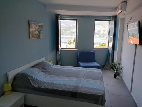 Кровать или кровати в номере Appartement Carpe diem vue mer