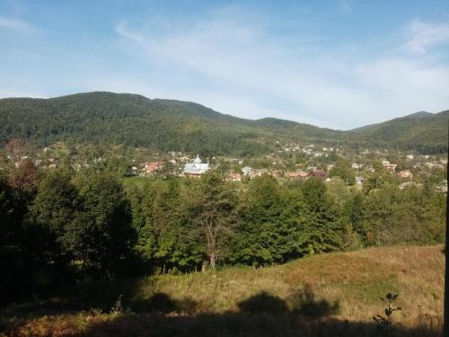 a view of a town in the mountains at Садиба Федорчуків Гірська хатина in Sheshory