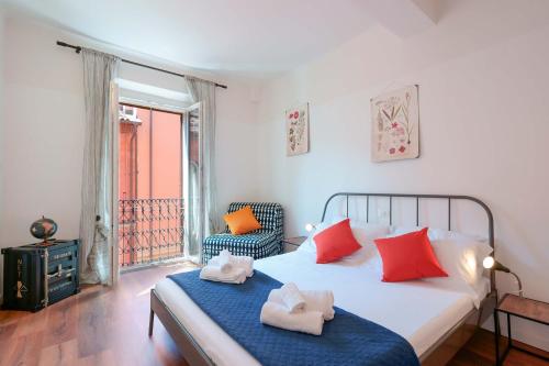 A bed or beds in a room at Dimora Orfeo