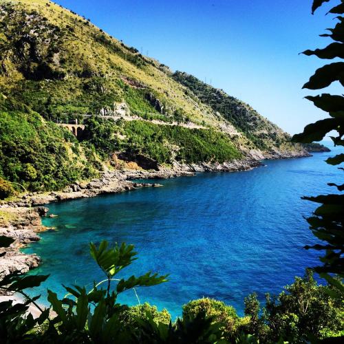 a river in the middle of a mountain at Hotel Murmann in Maratea