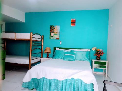Hostal Solsticio Guajiroにあるベッド