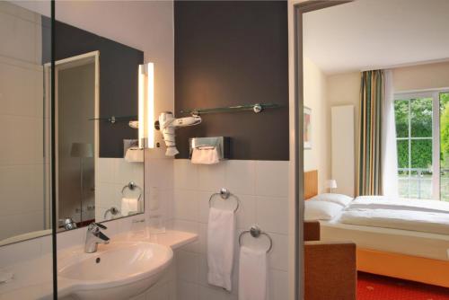 Koupelna v ubytování Hotel Zielonka