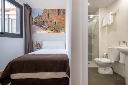 Krevet ili kreveti u jedinici u okviru objekta Hotel BESTPRICE Girona
