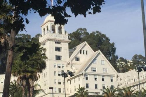 a large white building with a clock tower at Elegant Spacious Private Studio ~ Upscale Berkeley in Berkeley