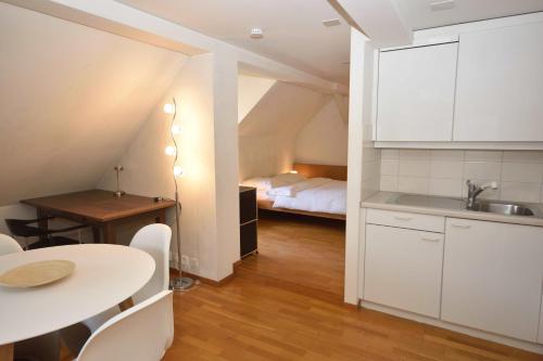 Ένα ή περισσότερα κρεβάτια σε δωμάτιο στο Beautiful studio in the old town - Symbol 2 4ST R