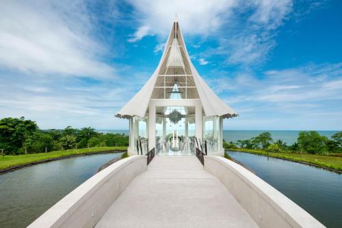 a bridge over a body of water at Novus Jiva Anyer in Anyer