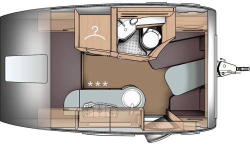 eine Illustration eines Zimmers mit einem Schrank in der Unterkunft Quaduxenbarg TAB 400 in Rüggow