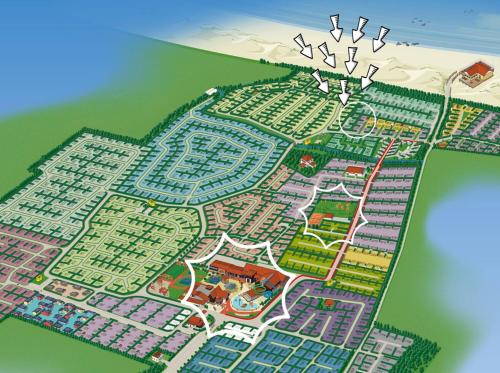 a rendering of a map of a city at Beachhouse Renesse 2645 in Renesse