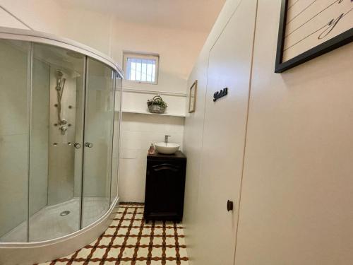 Koupelna v ubytování Premier rooms