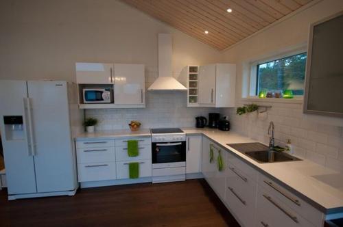 Η κουζίνα ή μικρή κουζίνα στο Svinö Waterfront Villa