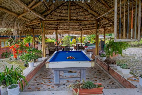Finca Hotel San Isidroにあるビリヤード台