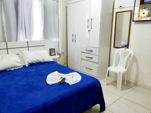 เตียงในห้องที่ Casa em Porto de Galinhas