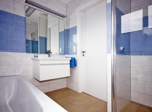 Koupelna v ubytování Ferienwohnung "meerblau"