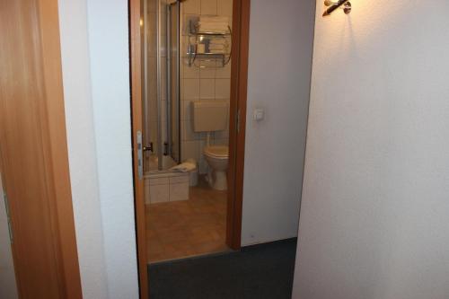 ヴェルニゲローデにあるFerienwohnung 4のバスルーム(トイレ付)、