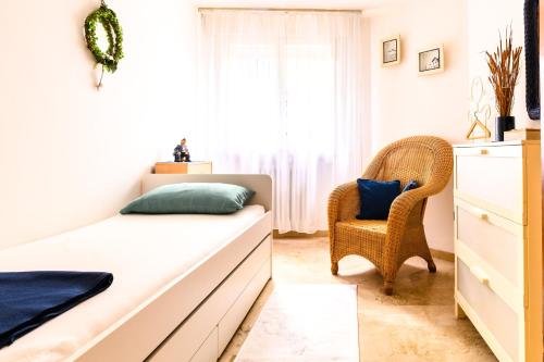 Ένα ή περισσότερα κρεβάτια σε δωμάτιο στο Casa Luciana, la tua casa al mare
