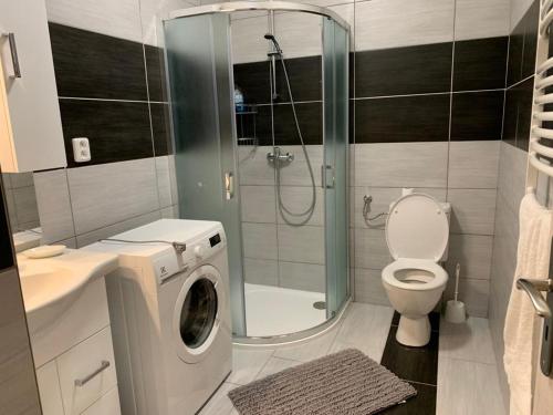 Koupelna v ubytování Ubytování u koupaliště