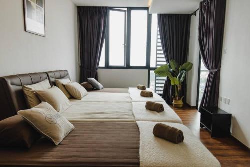 Katil atau katil-katil dalam bilik di Jazz Suites 1 Vivacity (4 Bedrooms) A10