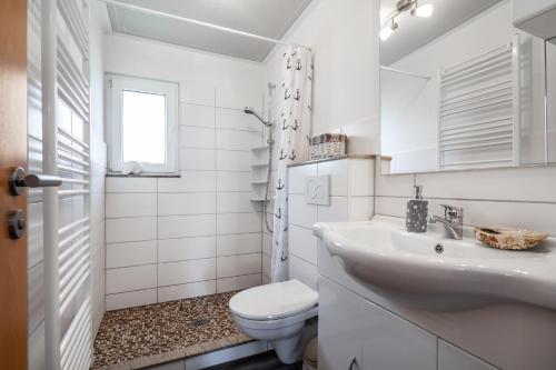 Bathroom sa Fischereihof Liebe