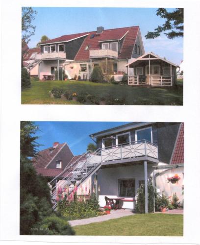 two pictures of a house and a house at DAT OLE FISCHERHUS - App 2 in Heiligenhafen