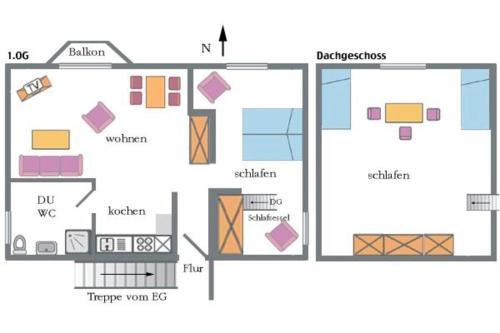 a floor plan of a house at Wolf, Barbara, FW 3 in Zingst