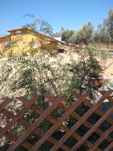 a fence in front of a building with plants at Posada Soleil Bed & Breakfast in Valle de Guadalupe