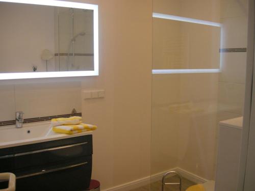 プレローにあるResi F7のバスルーム(シャワー、シンク、鏡付)