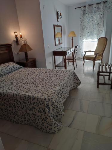 Posteľ alebo postele v izbe v ubytovaní Hotel Cervantes