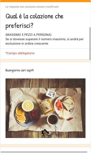 a page of a website with a picture of a plate of food at Kofler GuestHouse in Barletta