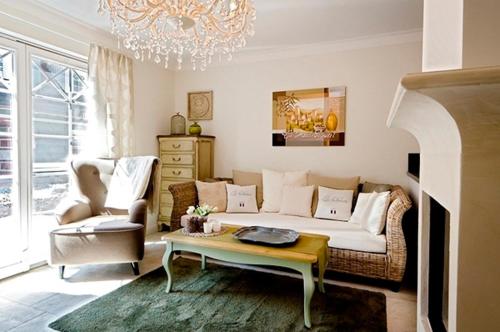 a living room with a couch and a table at Les Belles, Haus Bastien, FW Galant, Whg 6 in Zingst