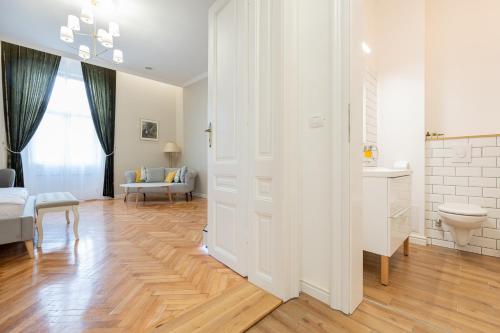 Koupelna v ubytování Central Park Apartments