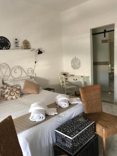 Katil atau katil-katil dalam bilik di Eder Home A un passo dal Teatro Greco