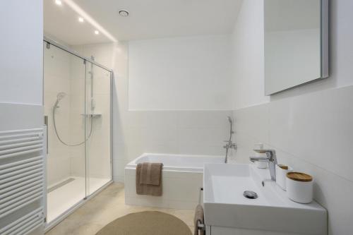 Et badeværelse på Apartmány OMEGA